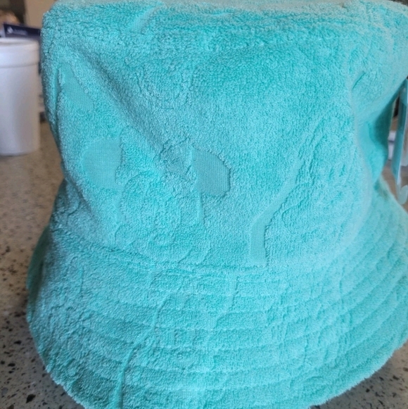 Disney Parks Mickey Mouse Terry Cloth Bucket Hat Aqua Adult Size OSFM NWT - Picture 5 of 10